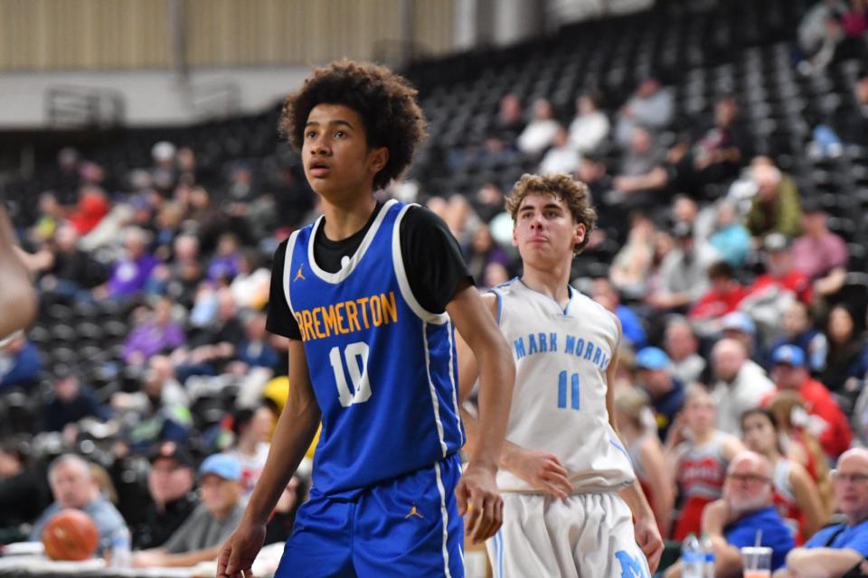 Jalen Davis led Bremerton with 28 points during the Knights' 51-47 Class 2A state playoff victory Wednesday over Mark Morris at the Yakima Valley SunDome.