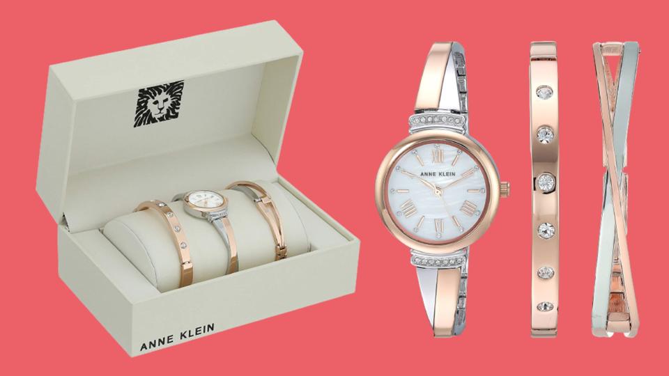 Best jewelry gifts for Mother’s Day: Anne Klein women’s premium crystal bangle watch set