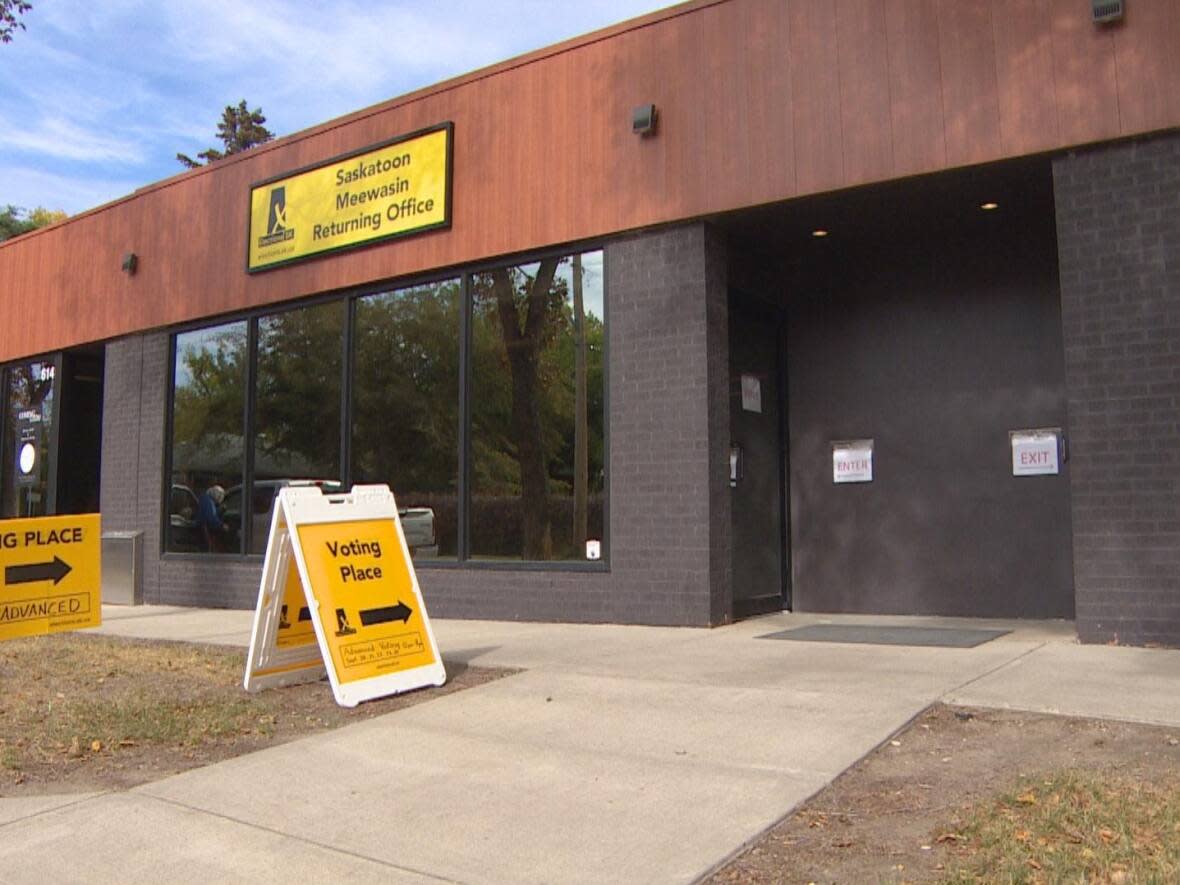 Advanced voting in Saskatoon Meewasin has been busier in this byelection than five years ago. (Travis Reddaway/CBC - image credit)