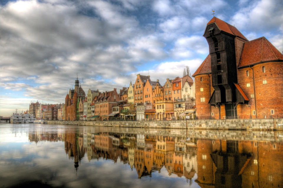 The city and architecture of Gdansk, Poland.