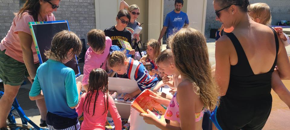 Zeeland Public Schools used the Reading Now Network Book Bike to deliver books to children in the district and promote summer reading.