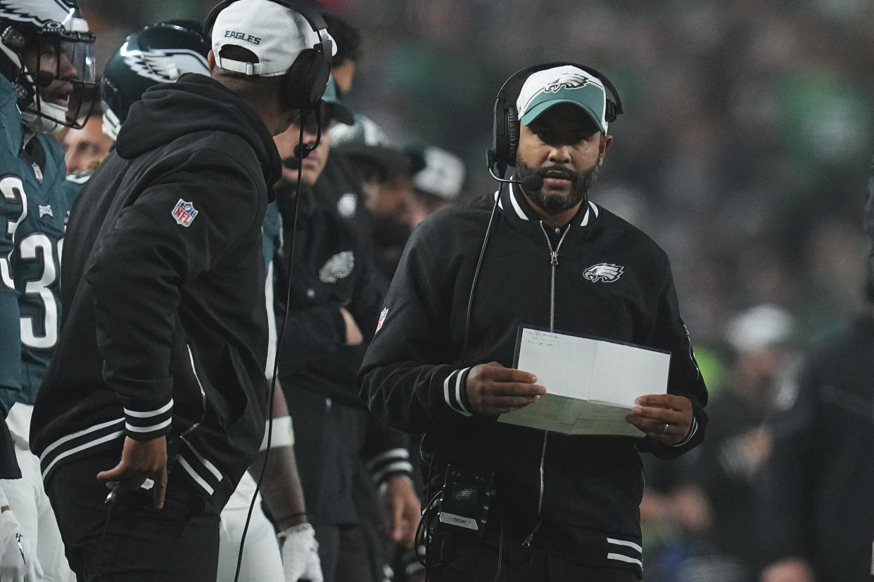 Sean Desai was stripped of his play-calling duties amid the Eagles' rough collapse in December.