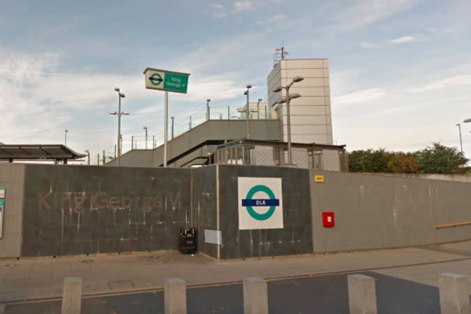 Officers were called to King George V station in North Woolwich on Tuesday night (Google)