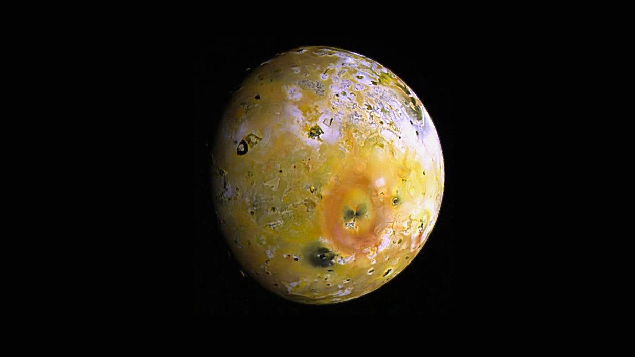  A view of Io captured by the Galileo spacecraft. 