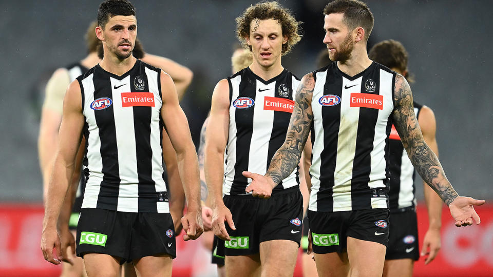 Collingwood endured a difficult 2021 season, both on and off the field, which has resulted in a high number of crucial staff leaving the club. (Photo by Quinn Rooney/Getty Images)