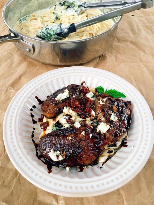 Three Olives Branch<p>A wonderful steak with creamy Alfredo sauce and balsamic glaze over fettuccine: delicious copycat recipe that you can also make at home. </p><p><strong>Get the recipe: <a href="https://www.threeolivesbranch.com/copycat-olive-garden-steak-gorgonzola-alfredo/" rel="sponsored" target="_blank" data-ylk="slk:Copycat Olive Garden Steak Gorgonzola Alfredo;elm:context_link;itc:0;sec:content-canvas" class="link ">Copycat Olive Garden Steak Gorgonzola Alfredo</a></strong></p>