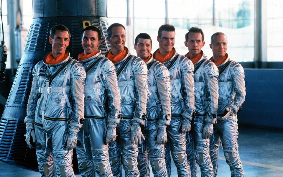 The cast of Philip Kaufman's The Right Stuff - alamy