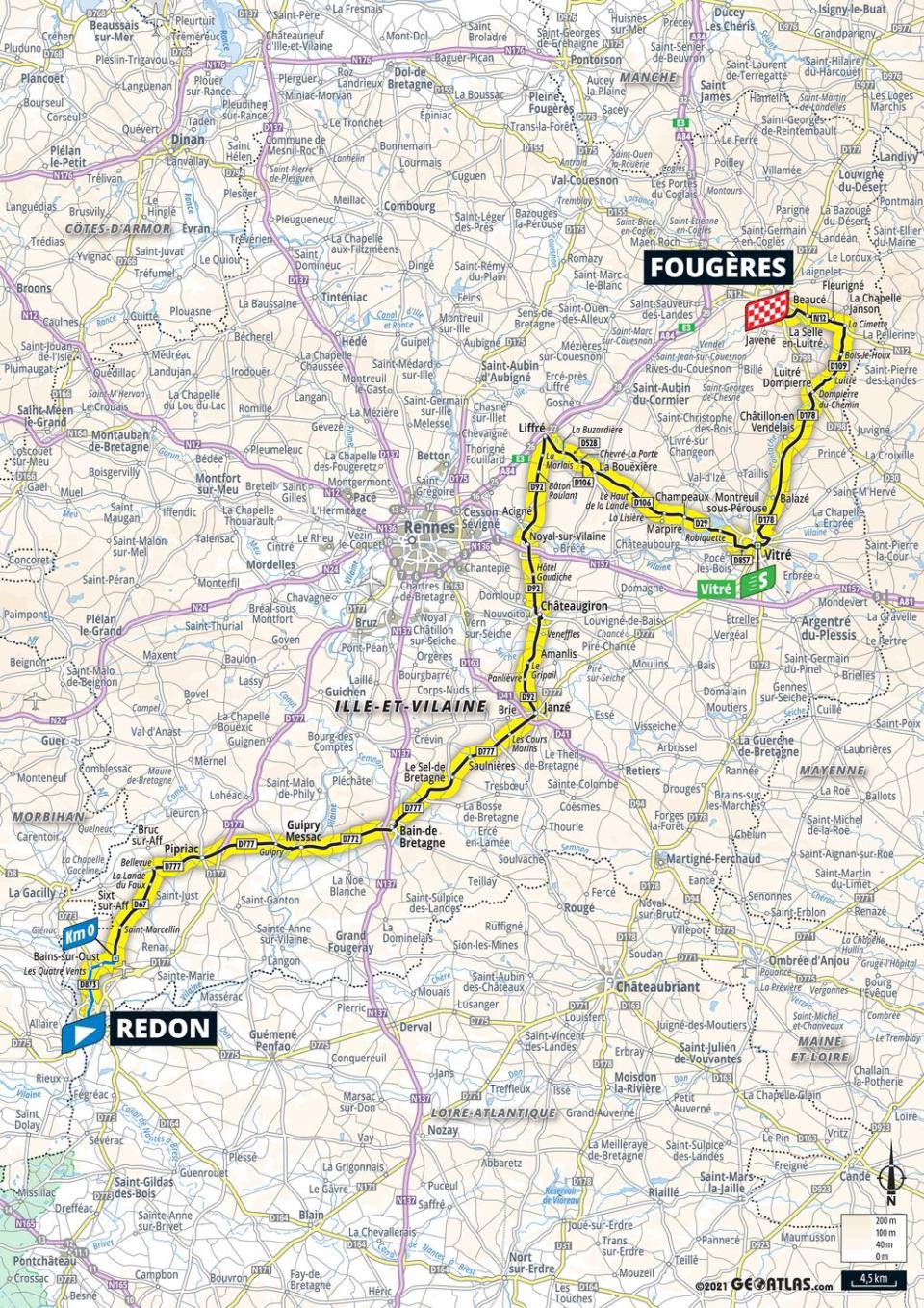 4) STAGE 4 REDON - FOUGÈRES (150.4km)