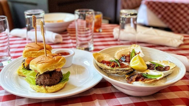 Burgers and oysters