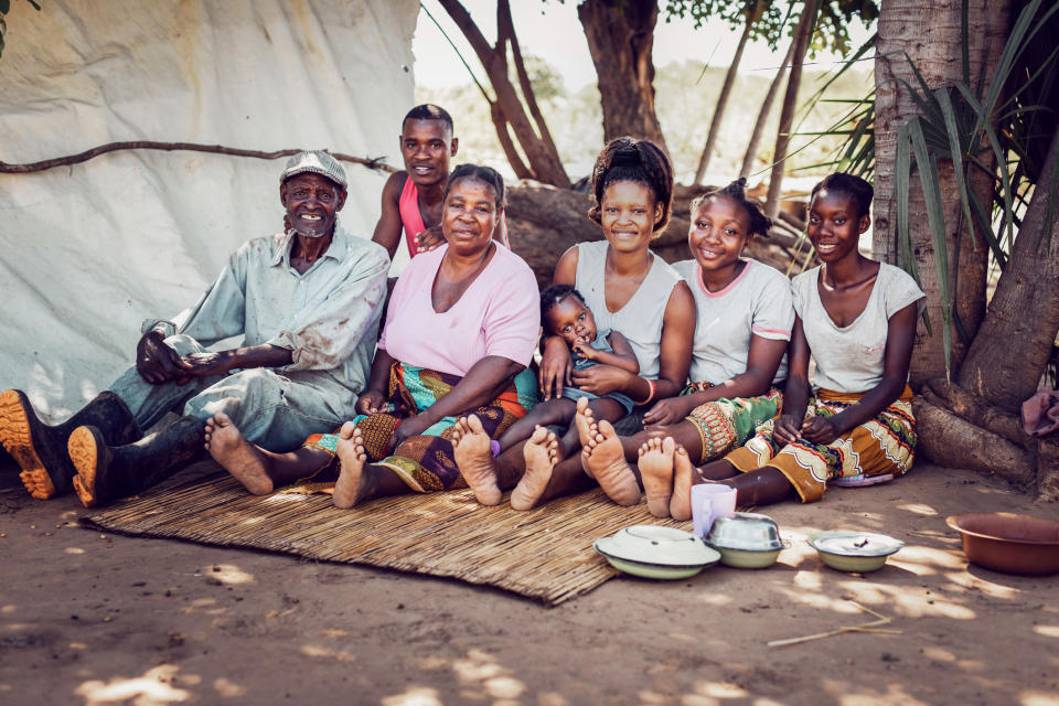 A farming family in Africa