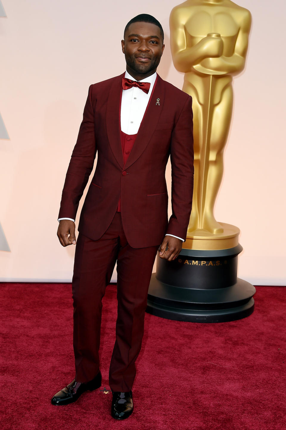 Sure, some men wore navy blue and gray, but David Oyelowo went all out in an ox blood tuxedo. The choice certainly paid off because he’s on every best dressed list (which is almost as good as winning an Oscar).