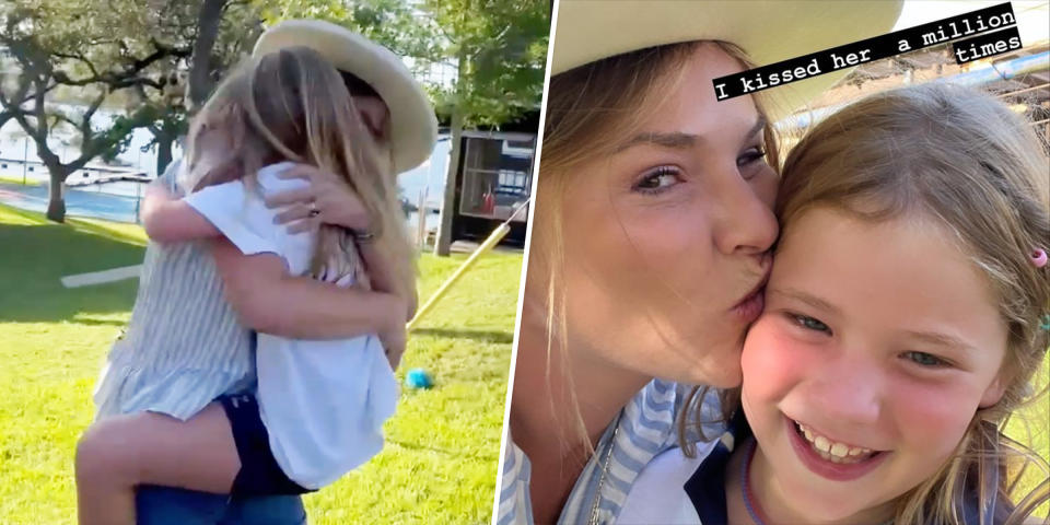 Jenna Bush Hager posted a series of sweet videos showing her family reuniting with Mila, who attended sleepaway camp. (@jennabhager via Instagram)