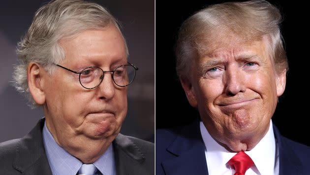 The Mitch McConnell-connected Senate Leadership Fund super PAC has doled out 25 times as much for Republican candidates than Donald Trump's Make America Great Again Inc. (Photo: Getty Images)
