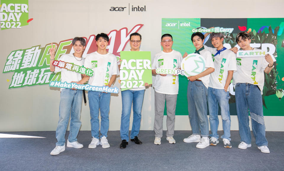 2022年Acer Day台灣由男團《原子少年ATOMBOYZ》擔任活動代言。圖／宏碁提供