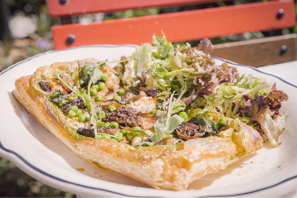 The French's asparagus and goat cheese tart, $23.