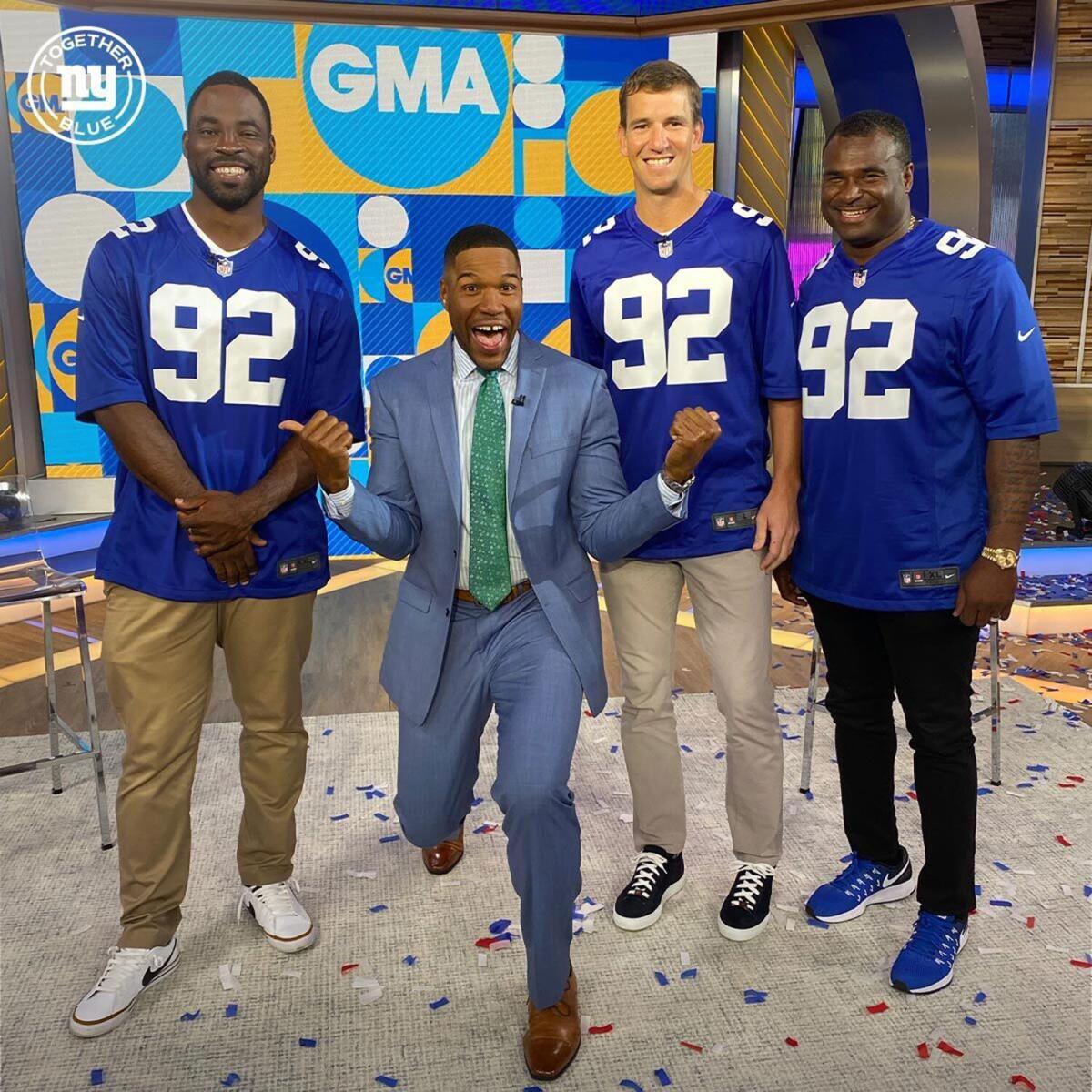 Eli Manning Pops Out of Box to Surprise Michael Strahan with News