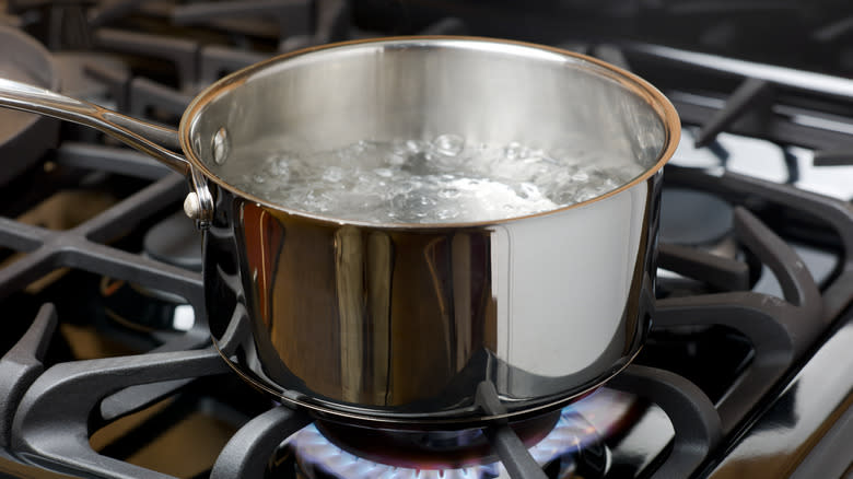 Water boiling in a pot