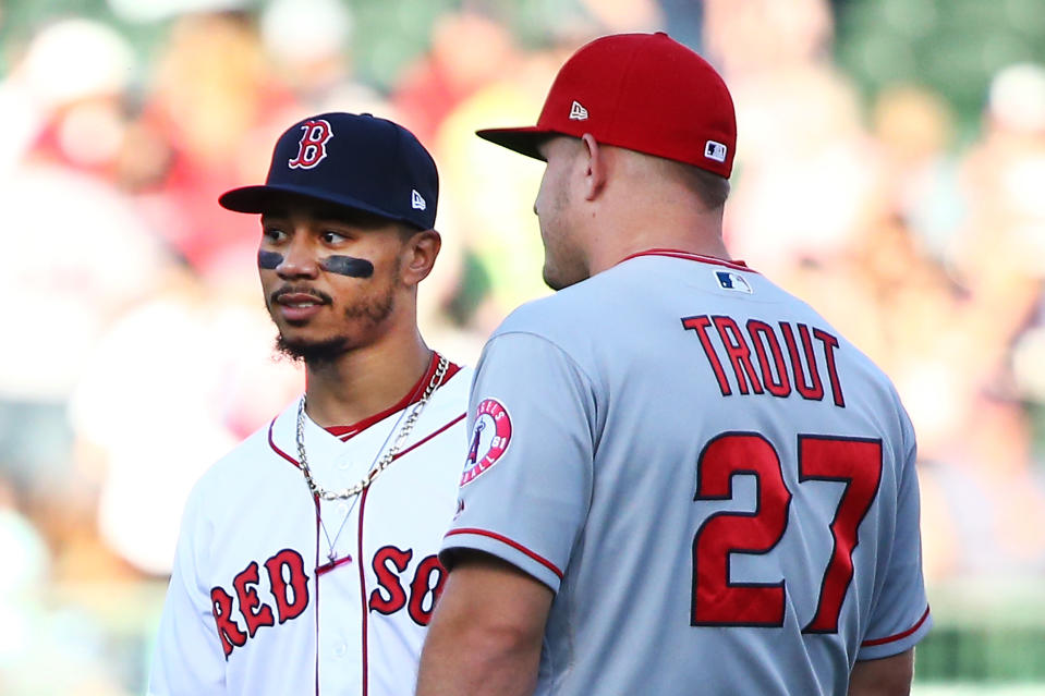 Sorry, Mike Trout. Jeff Passan thinks Mookie Betts is the 2018 AL MVP. (Getty Images)