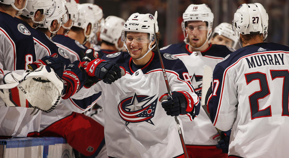 We’d like to think that this is what Artemi Panarin’s face looked like when he saw that giant billboard in Columbus. (Getty Images)