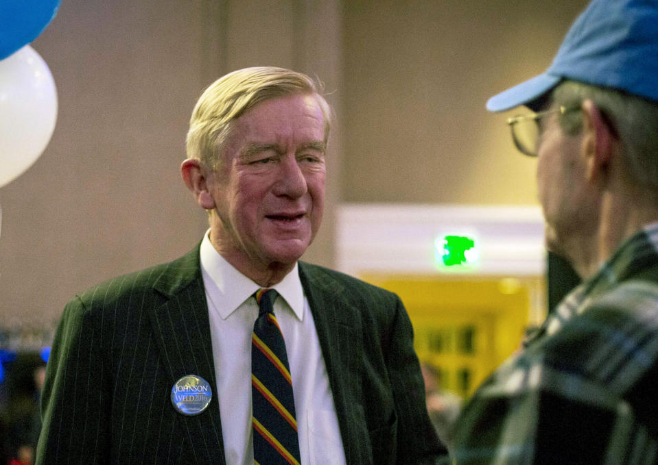 Bill Weld fue candidato a vicepresidente en 2016 por el Partido Libertario. Aunque minoritario, la mancuerna que Weld hizo con Gary Johnson, candidato presidencial libertario, cosechó 4.5 millones de votos. (AP)