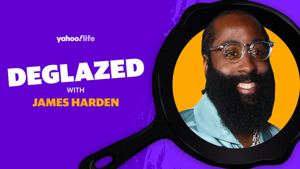 Philadelphia 76ers point guard James Harden says he relies heavily on a personal chef. When his chef isn't around, however, he hits the fast food drive-through. (Photo: Getty; designed by Quinn Lemmers)