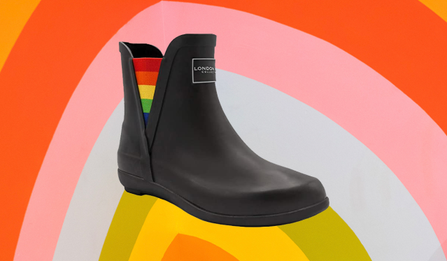 London Fog Piccadilly Rainbow rain boots are on sale at Amazon