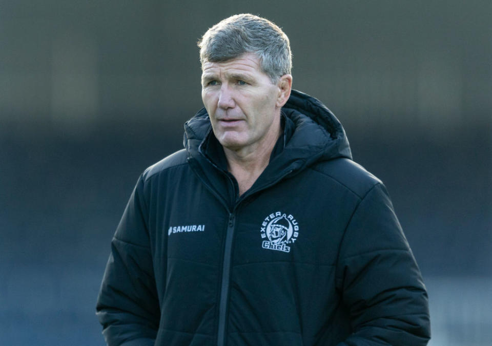 EXETER, ENGLAND - NOVEMBER 19: Exeter Chiefs' Director of Rugby Rob Baxter during the Gallagher Premiership Rugby match between Exeter Chiefs and Gloucester Rugby at Sandy Park on November 19, 2023 in Exeter, United Kingdom. (Photo by Bob Bradford - CameraSport via Getty Images)