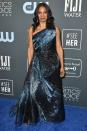 <p>Audra McDonald poses in a one-shoulder dress.</p>