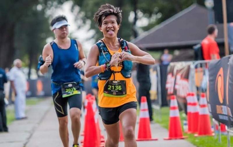 Doctors gave Kuo Si Min a 30 per cent chance of survival after a bus crashed into her, but she recovered well enough to take part in half-marathons. (PHOTO: Relay Majulah)