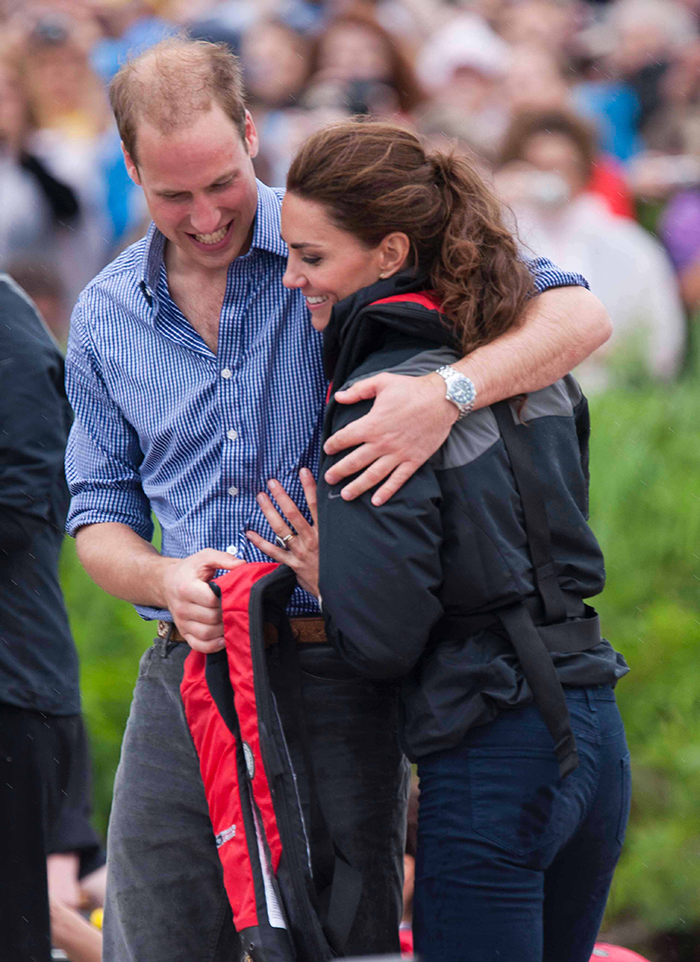 William and Kate impromptu hug