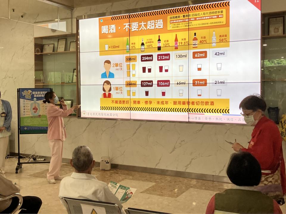 台北榮民總醫院桃園分院舉辦酒害防治宣導活動。圖：北榮桃園分院提供