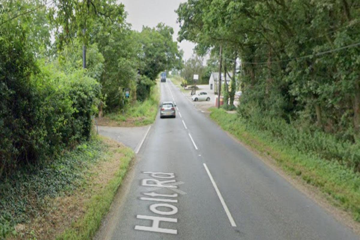 Holt Road in Hevingham was blocked following a crash on Thursday <i>(Image: Google)</i>