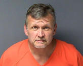 FILE - This booking photo provided by the Columbia County, Wis., Sheriff's Office shows Brian Higgins. Higgins is one of several charged, Oct. 8, 2020, in state court on charges involving a foiled plot to kidnap Michigan Gov. Gretchen Whitmer. (Columbia County Sheriff's Office via AP, File)