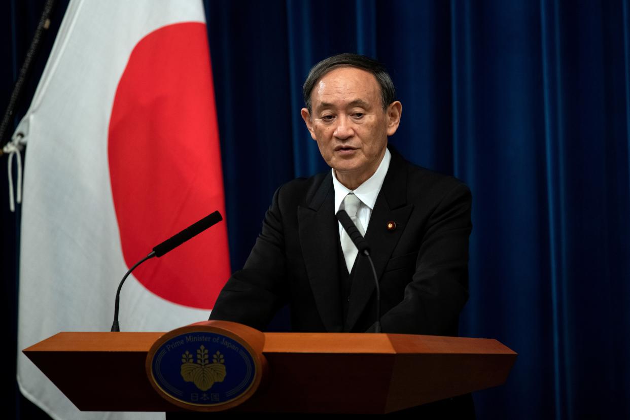 Yoshihide Suga will say Japan must reach net zero emissions by 2050 (REUTERS)