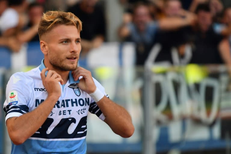 Lazio's Italian forward Ciro Immobile unlocked Parma's defence Sunday