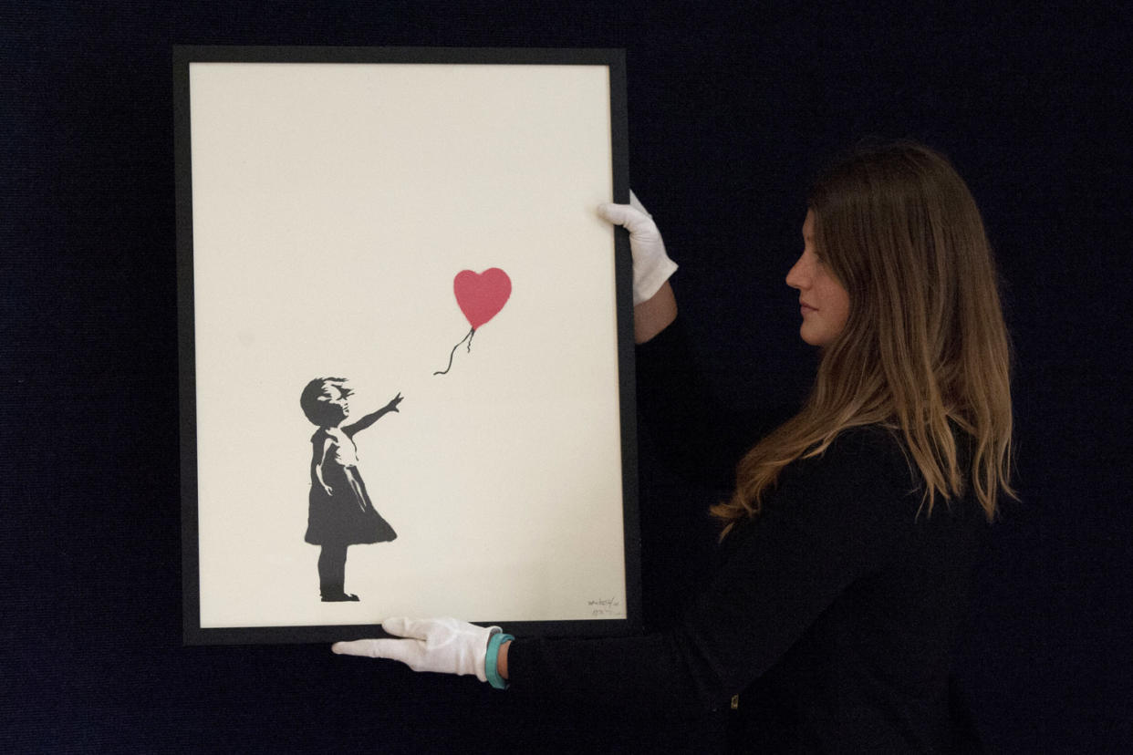 Banksy's Girl with Balloon: Lewis Whyld/PA