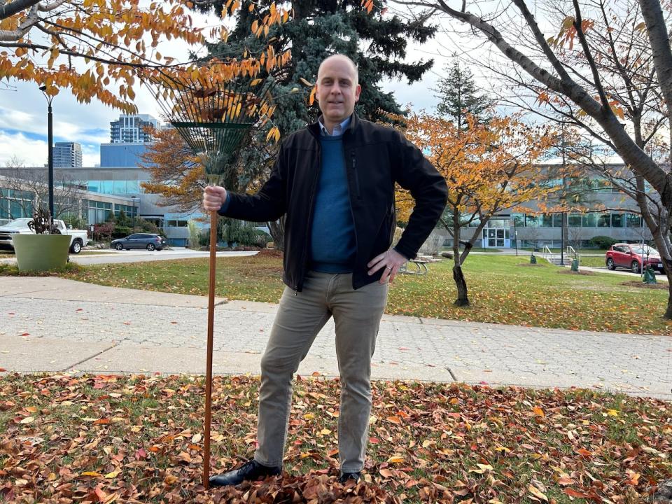 Coun. Stephen Holyday (Etobicoke Centre) tried unsuccessfully to have the city's special leaf collection service restored to some neighborhoods in his ward. He says he'll keep trying although it's not yet clear what his next steps will be. (Mike Smee/CBC - image credit)