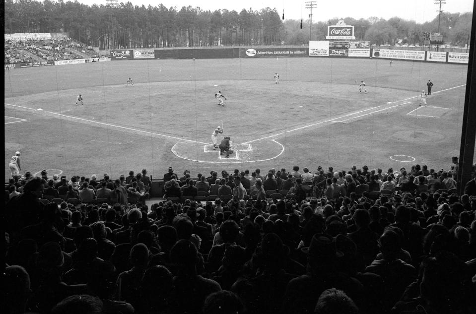 Chicago White Sox v Cincinnati Reds at Grayson Stadium. April 5, 1962