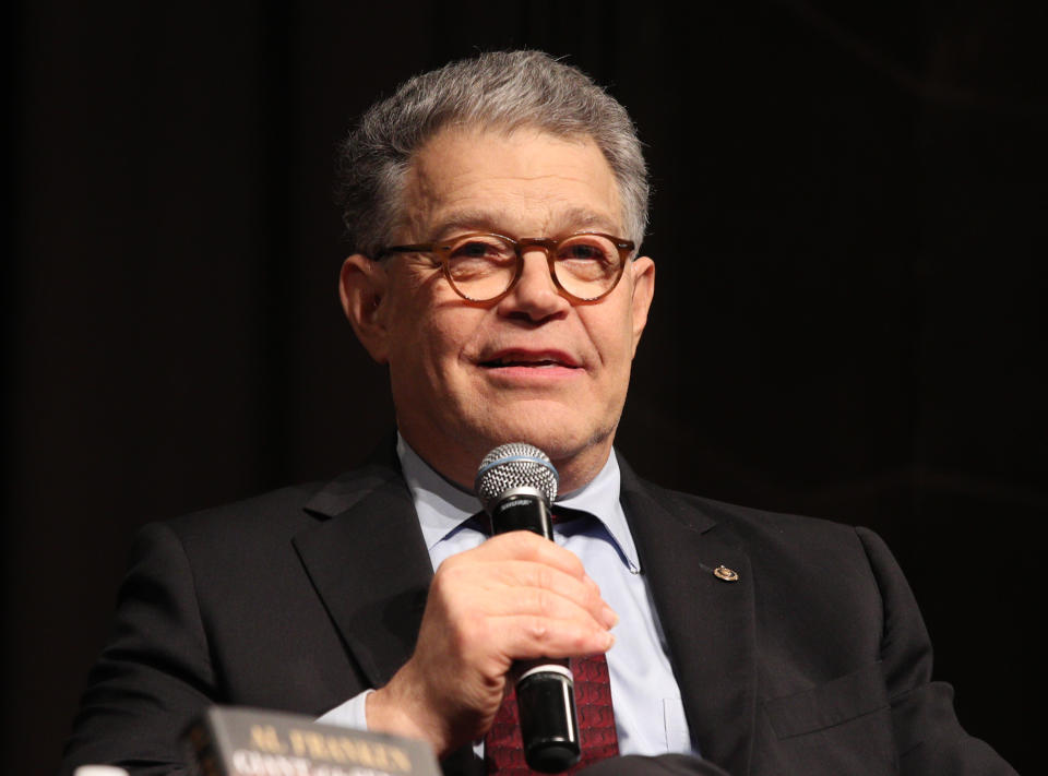 Senator Al Franken speaks at The Great Hall at Cooper Union in New York City, on Aug. 1, 2017.