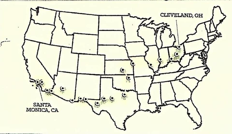 National Women’s Air Derby went from Santa Monica, California, to Cleveland, Ohio. The air race for women pilots was held in 1929 and included a stop in Fort Worth.