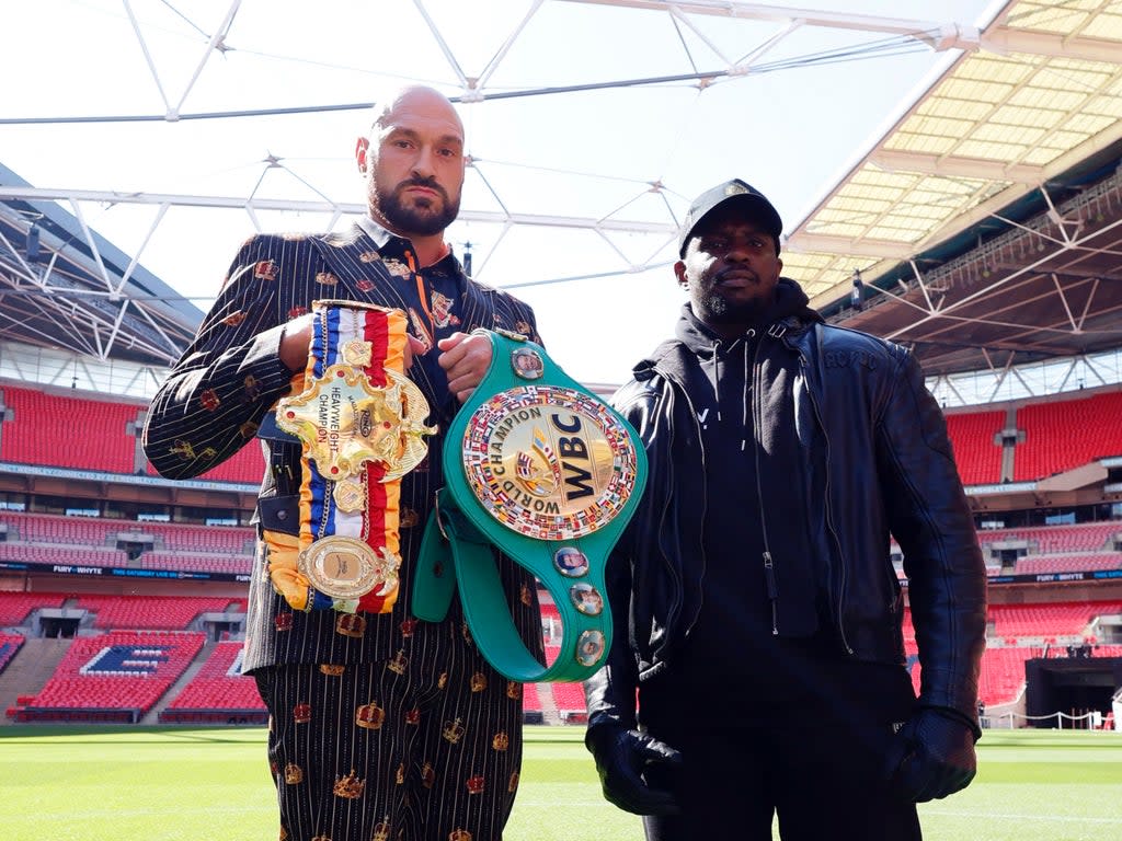 Tyson Fury and Dillian Whyte finally meet on Saturday night  (Action Images via Reuters)