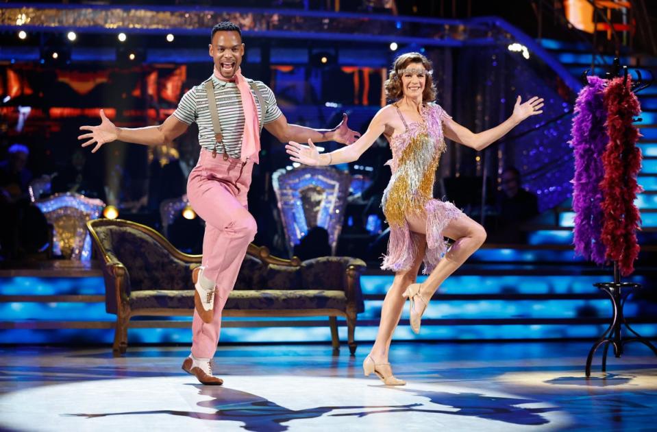 Strictly helped distract Carol from the “horror movie” scenes of the storm (BBC/Guy Levy)