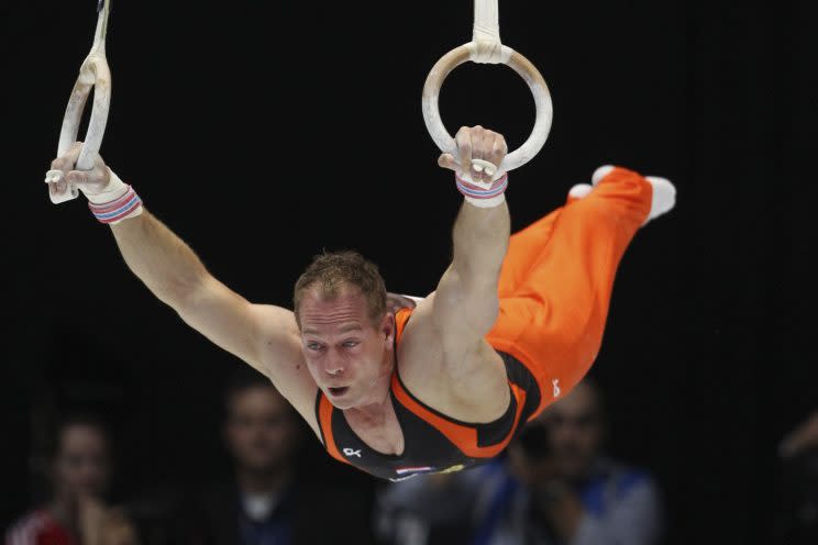 Dutch gymnast Yuri van Gelder is out of the Olympics (AP)