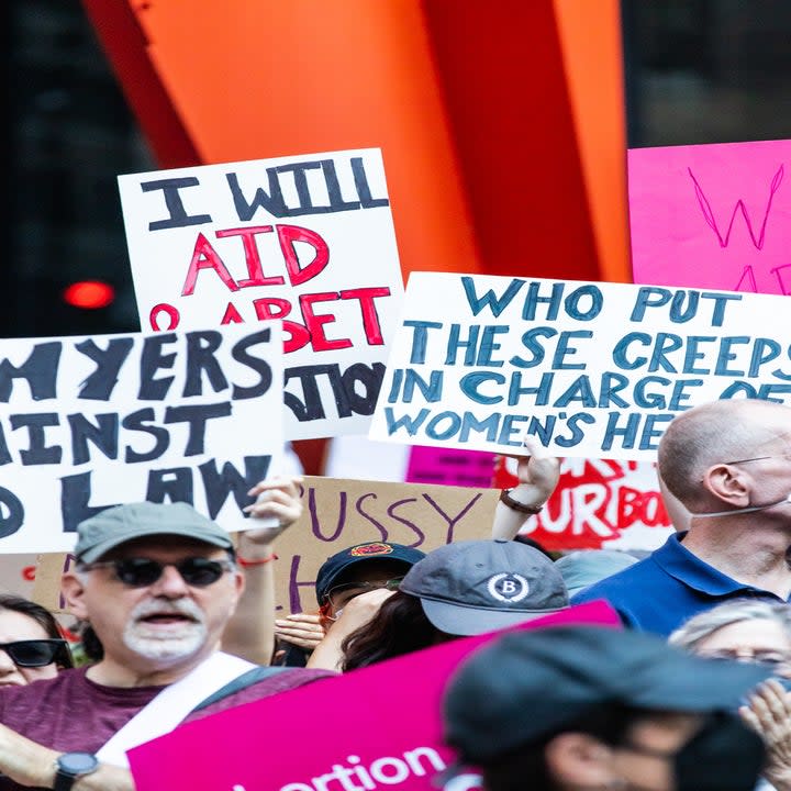 close up of a crowd peacefully protesting