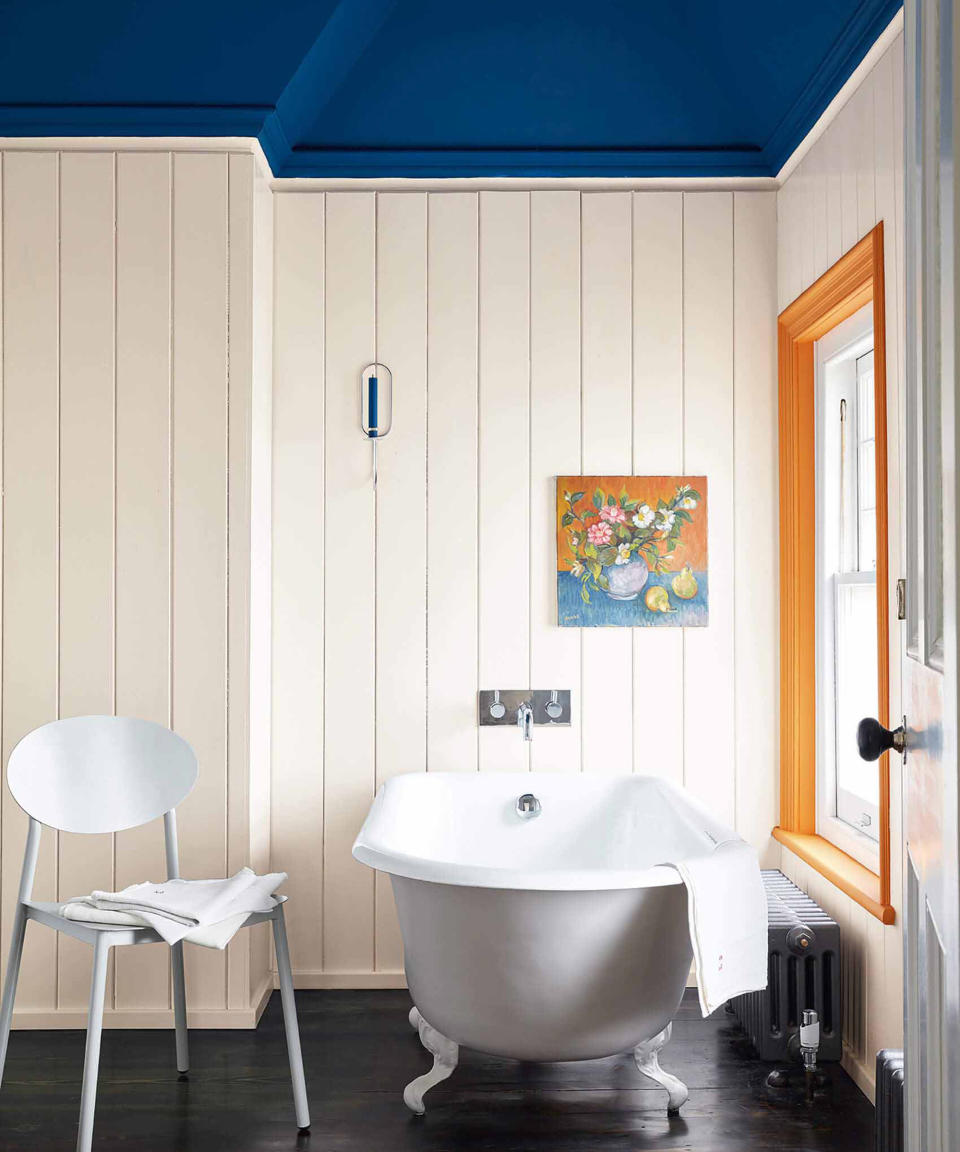 <p> When deciding on your bathroom decor, you may want to choose art as a starting point and use the colors present throughout your space. Remember that water-resistant formulas should be used if your bathroom is being painted. </p> <p> 'Don’t forget to paint your ceiling in the same tone or one that complements the walls – you will be amazed at how often your eyes are drawn upwards when you are relaxing in the bathtub,' suggests Ruth Mottershead, Creative Director at Little Greene. </p>