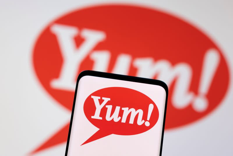 Illustration shows Yum Brands logo