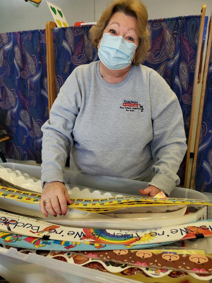 Cindy Vlasman is a Teachers Warehouse volunteer and board member. Teachers Warehouse invites volunteers to spend part of their spring break with them counting supplies and taking inventory. The more hands the merrier.