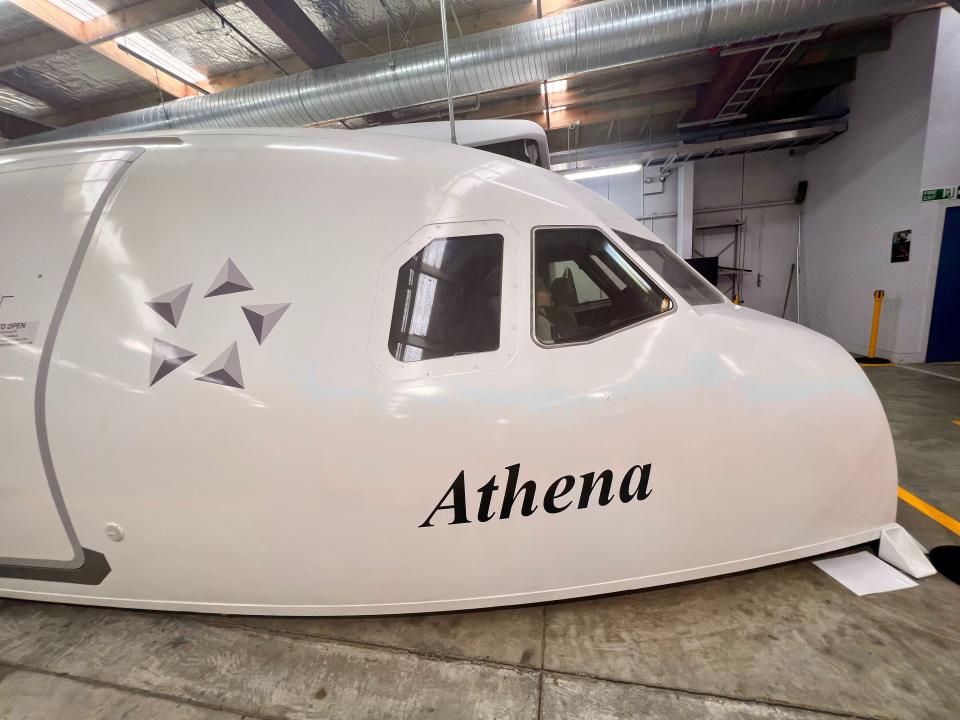 The A320 mock cabin named Athena — Air New Zealand's Academy of Learning in Auckland.