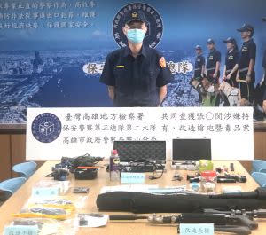 ▲警政署保安警察第三總隊第二大隊副大隊長林恒如說明偵破槍枝改造工廠的情形。(圖／記者黃守作攝，2021.10.01)