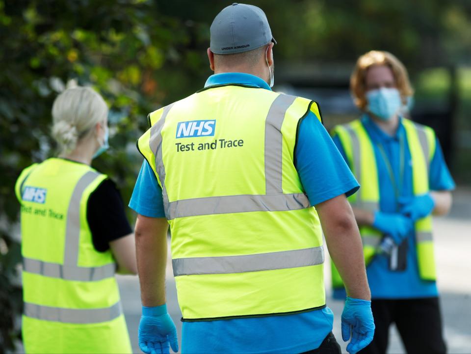 NHS Test and Trace workers in Richmond (REUTERS)